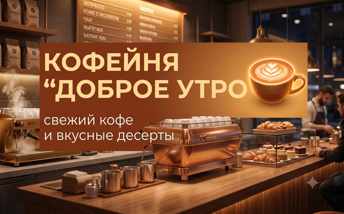 Реклама кофейни «Доброе утро»